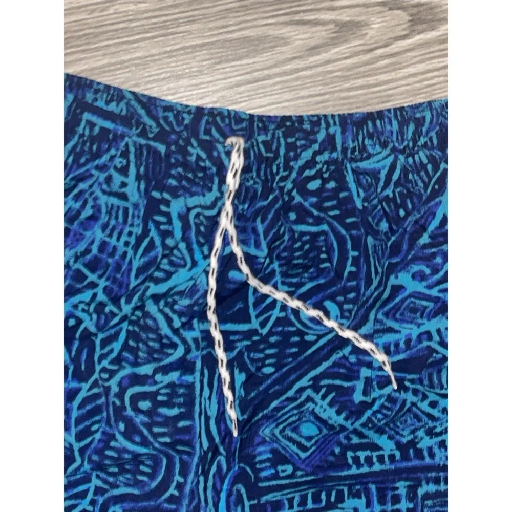 Vintage Y2K Bugle Boy Blue 90s Vibe Retro Lined Swim Trunks Men's sz Medium